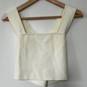 Aritzia bodycon crop top tank. White. Never worn. Size small.